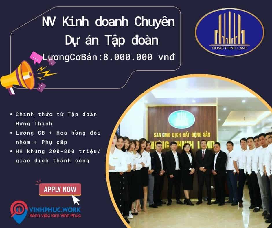 Cong Ty Co Phan Hung Thinh Land Tuyen Nhan Vien Kinh Doanh Chuyen Du An Tap Doan 2 6