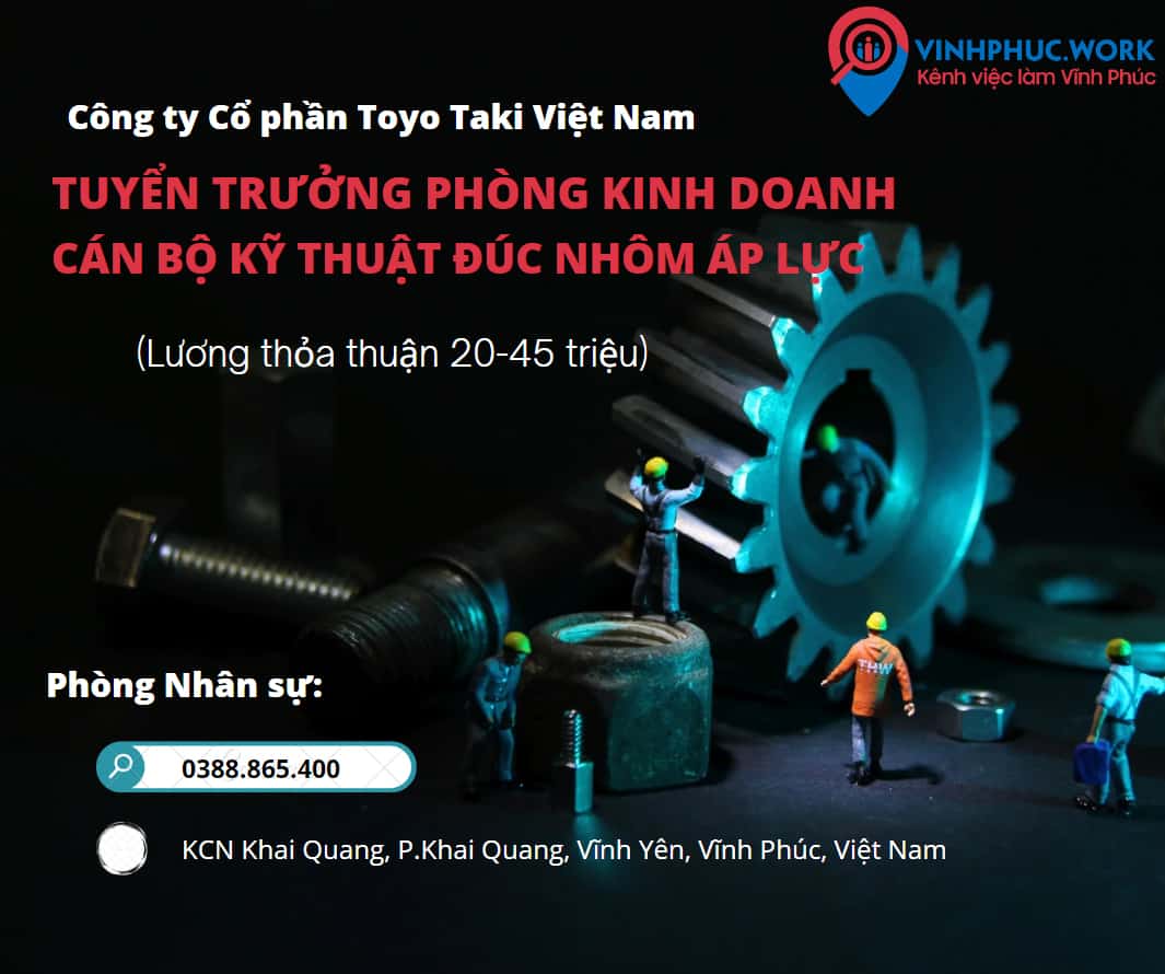Cong Ty Co Phan Toyo Taki Viet Nam Tuyen Dung Nhan Vien Ky Thuat Dien Cong Nghiep 1