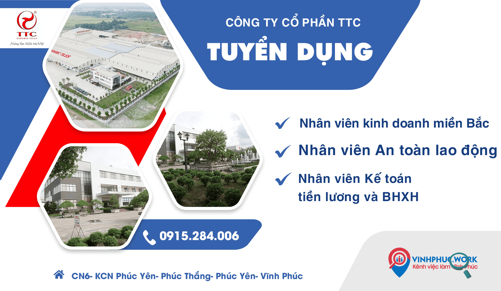 Cong Ty Co Phan Ttc Thong Bao Tuyen Dung Cac Vi Tri Moi Ke Toan Tien Luong Bhxh Nhan Vien An Toan Lao Dong Nhan Vien Kinh Doanh 2