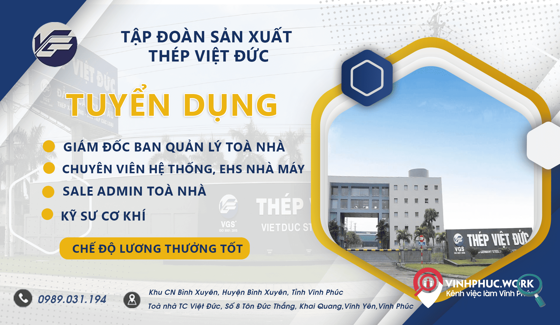 Tap Doan San Xuat Thep Viet Duc Thong Bao Tuyen Dung Nhieu Vi Tri 8