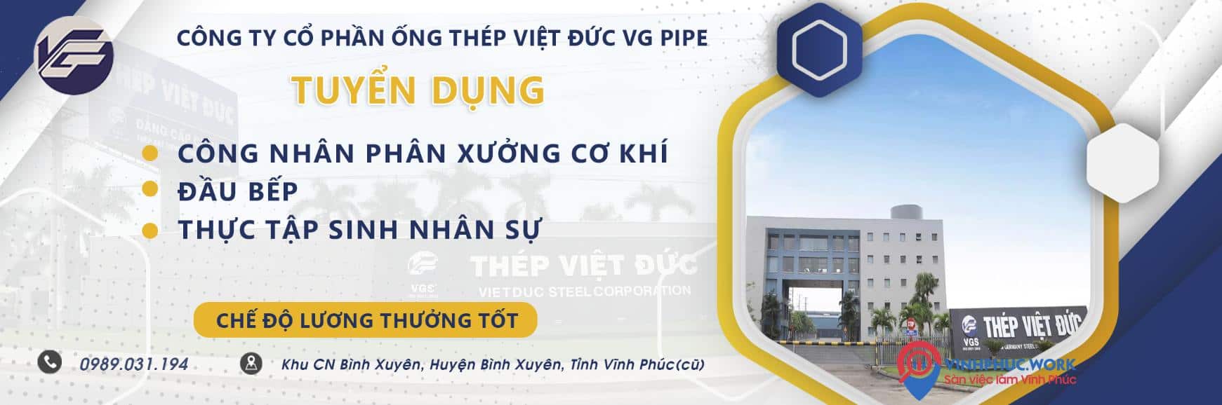 Công ty CP Ống thép Việt Đức VG PIPE Tuyển dụng Các Vị trí Tháng 03/2026 1 image cong ty cp ong thep viet duc vg pipe tuyen dung cac vi tri thang 03 2026 6 240326 015531