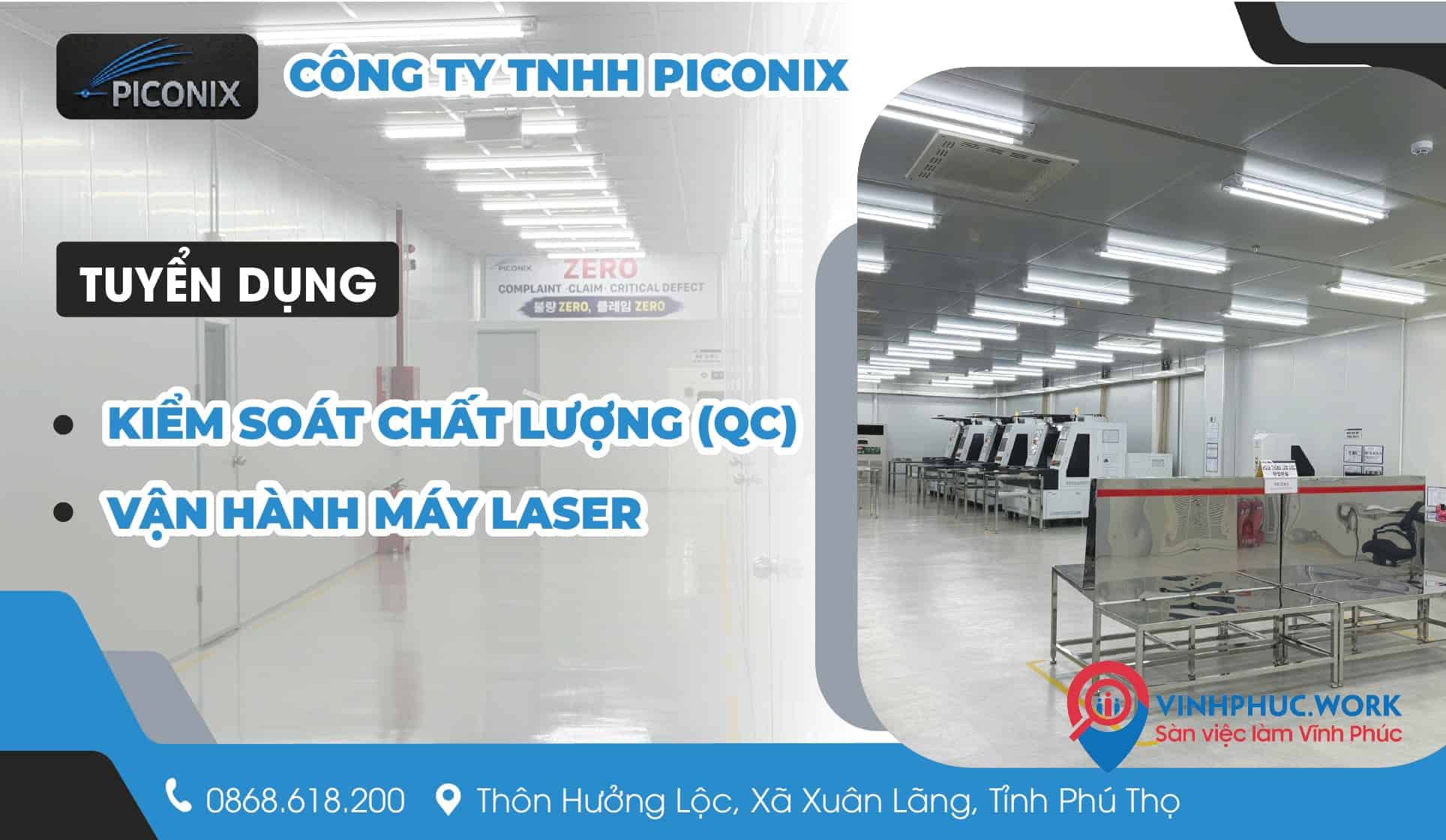 Công ty TNHH PICONIX Thông báo Tuyển dụng Nhiều Vị trí