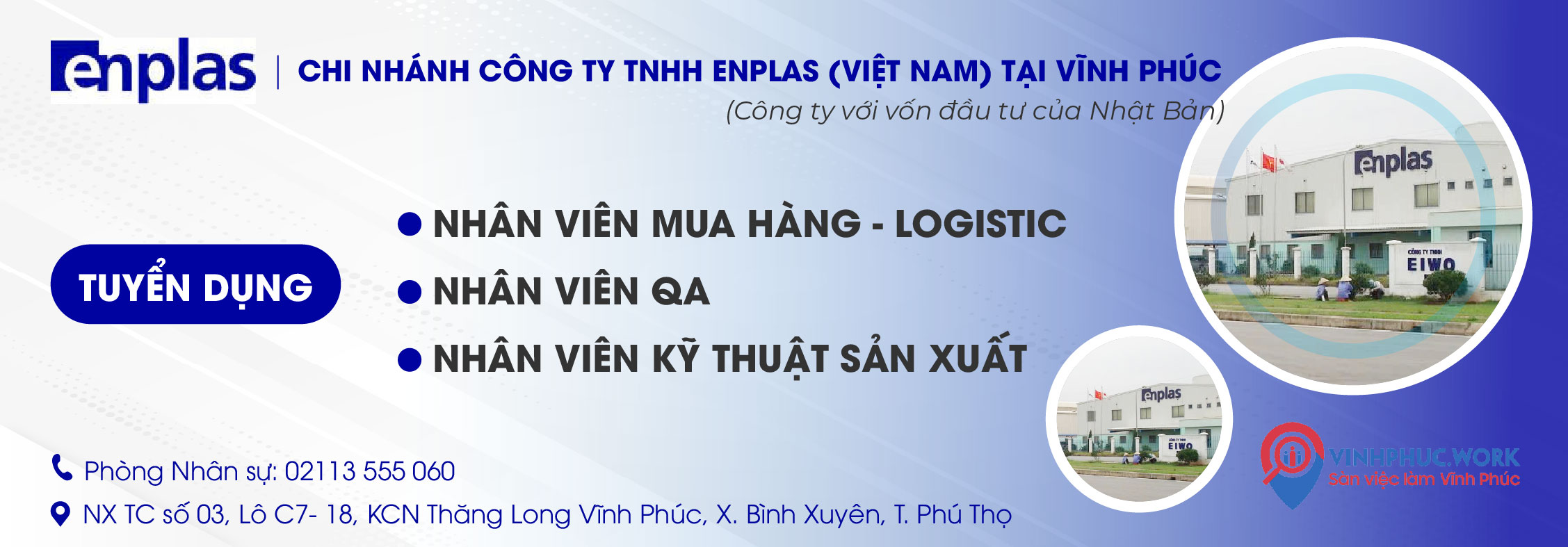 Chi nhánh Công ty TNHH ENPLAS (Việt Nam) tại Vĩnh Phúc Thông báo Tuyển dụng Tháng 07/2026 1 image chi nhanh cong ty tnhh enplas viet nam tai vinh phuc thong bao tuyen dung thang 07 2026 7 090726 033059