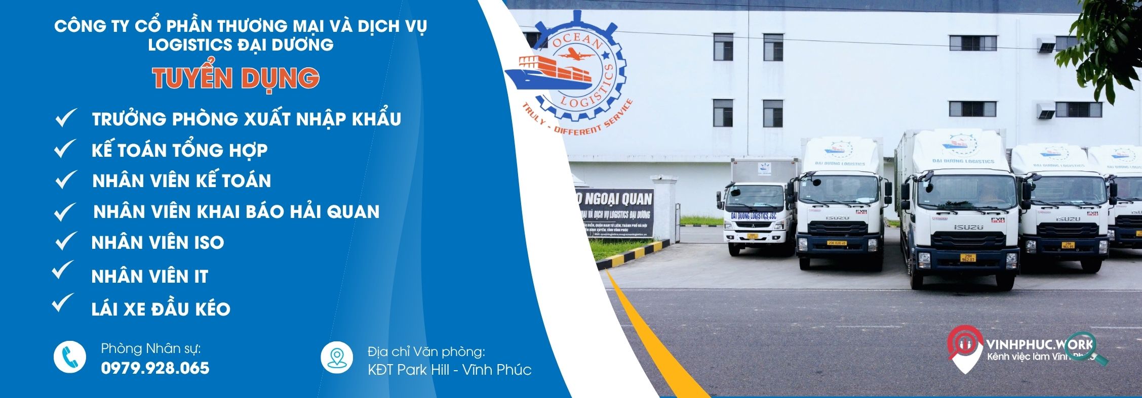 Công ty Cổ phần Thương mại và Dịch vụ Logistics Đại Dương Tuyển dụng 06 Vị trí 1 image cong ty co phan thuong mai va dich vu logistics dai duong tuyen dung 06 vi tri 7 010726 013016