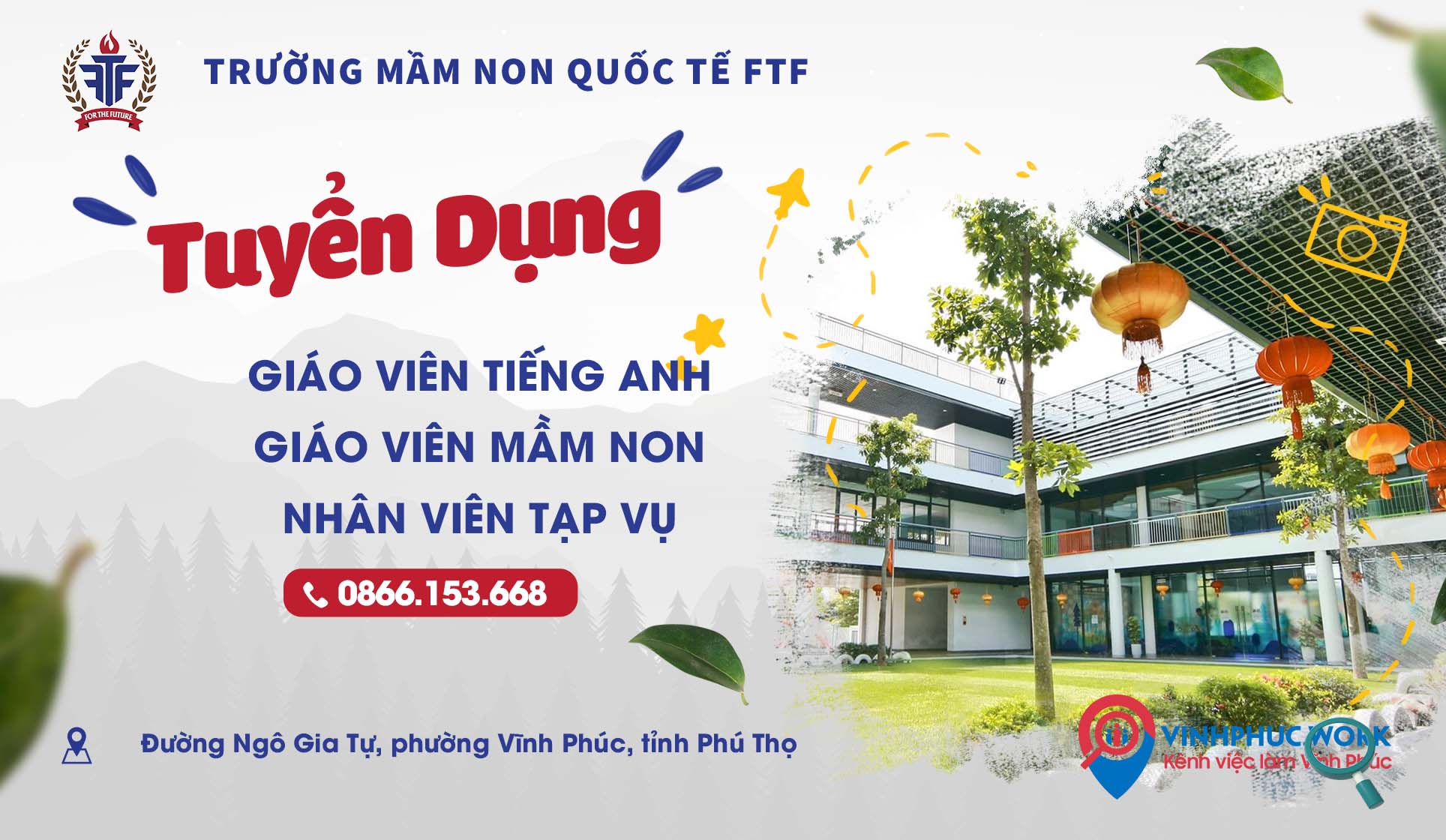image truong mam non quoc te ftf tuyen dung nhieu vi tri thang 08 2026 9 270726 075030
