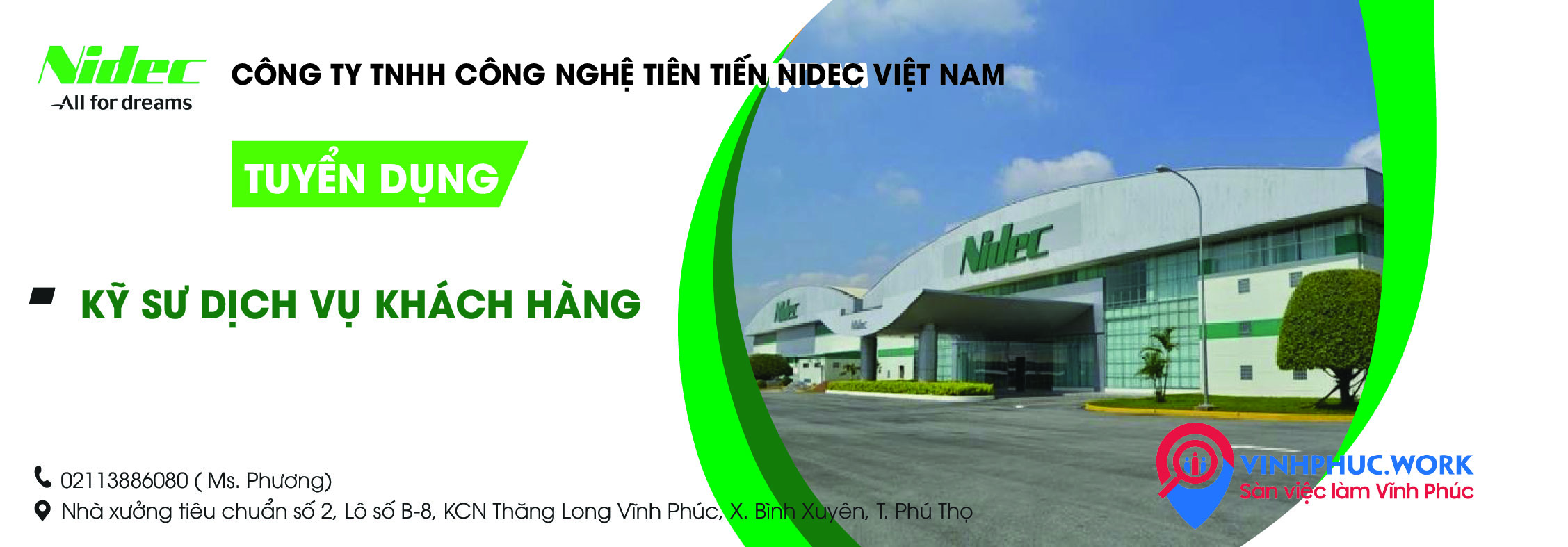 Tuyển dụng Kỹ sư dịch vụ khách hàng - Công ty TNHH Công nghệ tiên tiến Nidec Việt Nam 1 image tuyen dung ky su dich vu khach hang cong ty tnhh cong nghe tien tien nidec viet nam 9 080726 041518