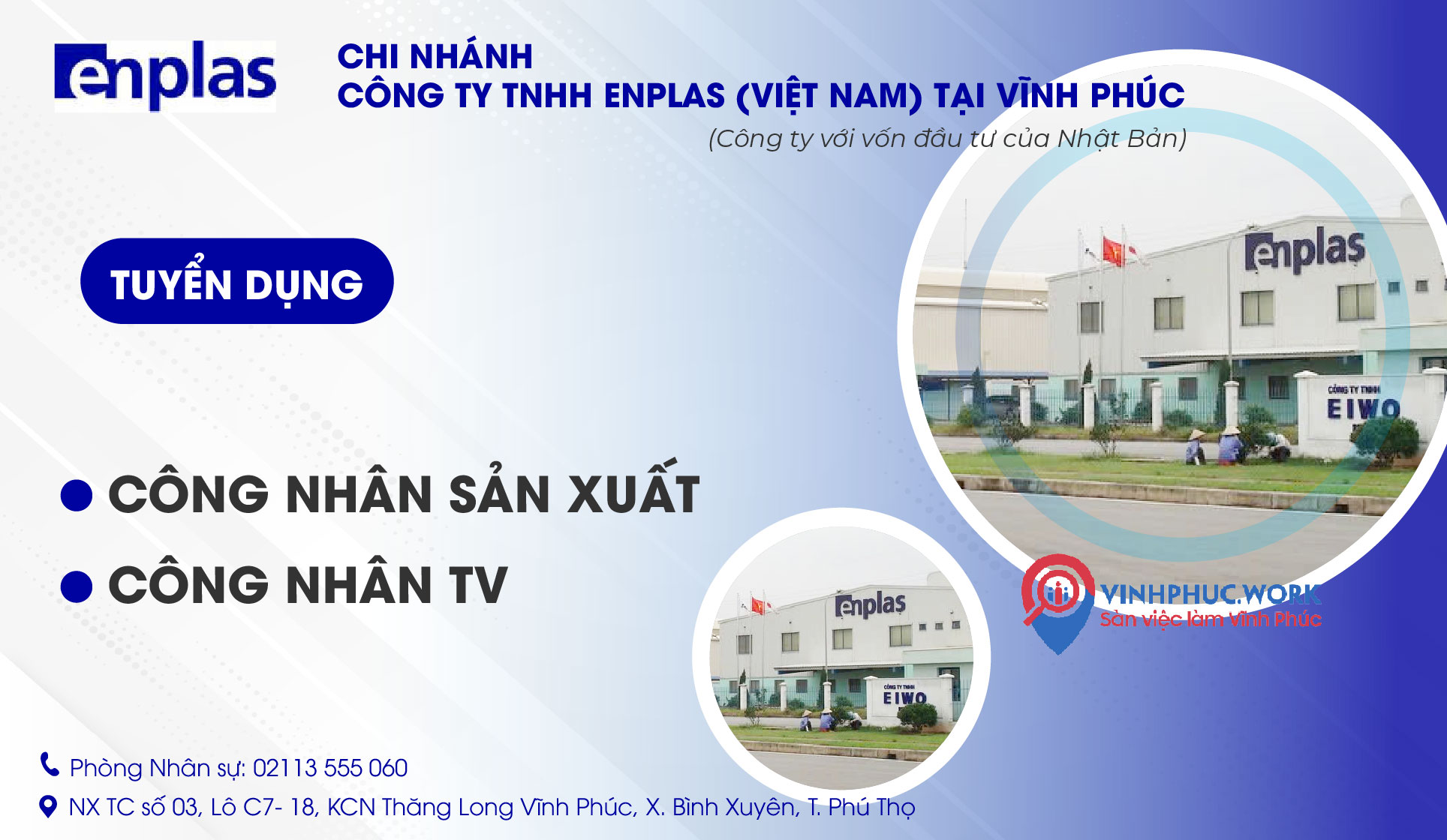 image chi nhanh cong ty tnhh enplas viet nam tai vinh phuc tuyen dung nhan vien mua hang cong nhan san xuat 3 130826 034746