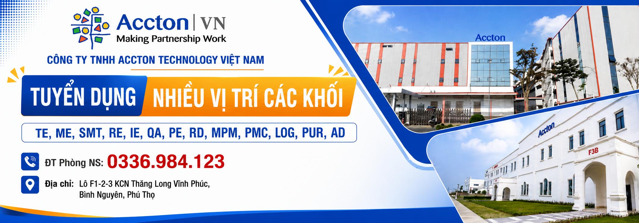 Công Ty TNHH Accton Technology Việt Nam Thông báo Tuyển dụng Tháng 08/2026