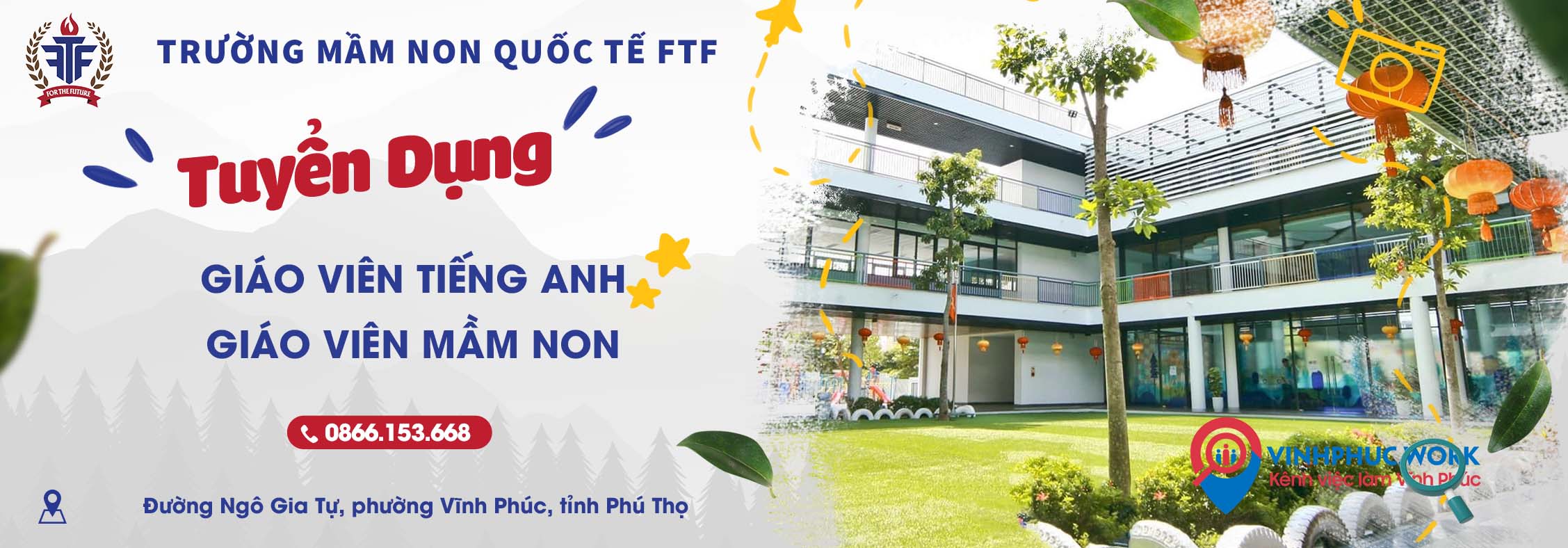 Trường mầm non Quốc tế FTF Tuyển dụng Các Vị trí Tháng 08/2026 1 image truong mam non quoc te ftf tuyen dung cac vi tri thang 08 2026 2 260826 025611