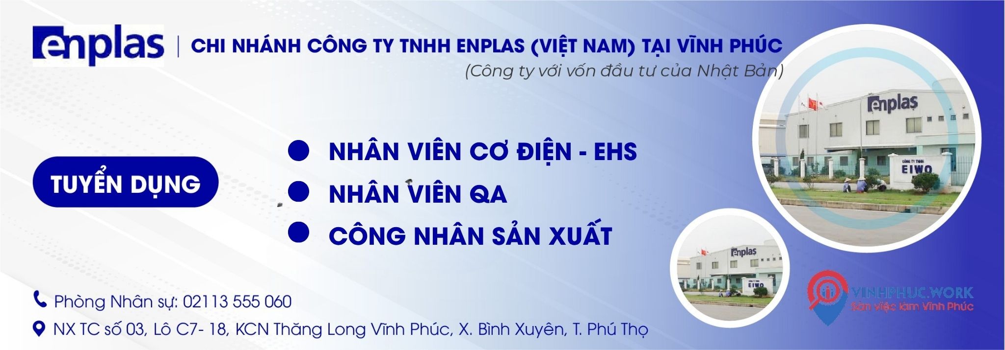 Chi nhánh Công ty TNHH ENPLAS (Việt Nam) tại Vĩnh Phúc Tuyển dụng Tháng 09/2026 1 image chi nhanh cong ty tnhh enplas viet nam tai vinh phuc tuyen dung thang 09 2026 2 040926 101325
