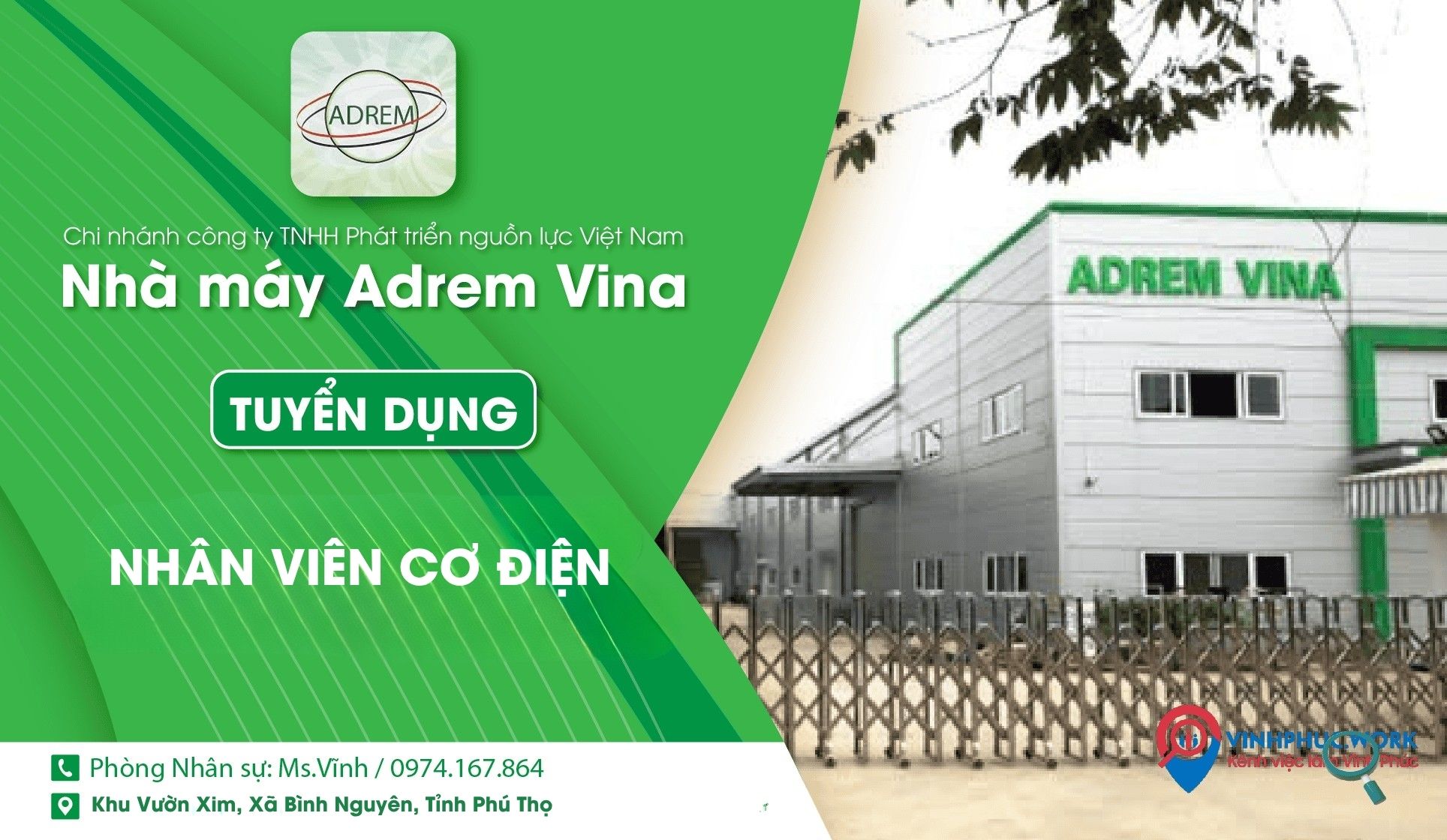 image nha may adrem vina chi nhanh cong ty tnhh phat trien nguon luc viet nam tuyen dung thang 09 2026 3 160926 085053