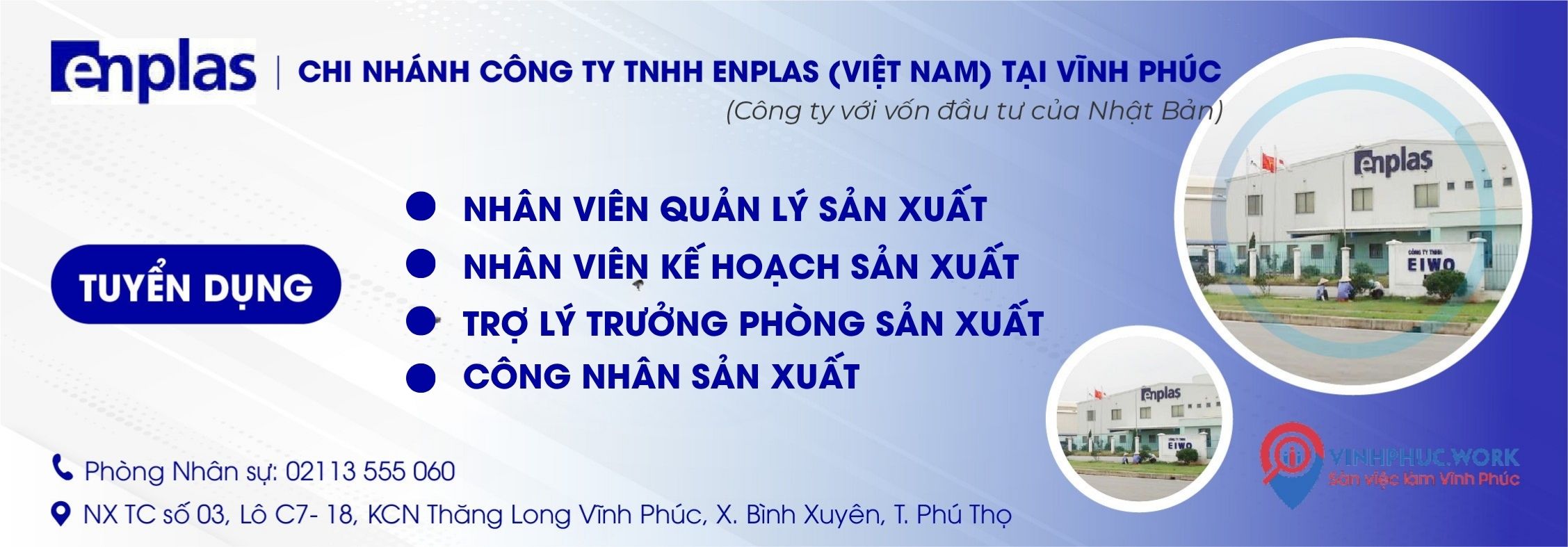 Chi nhánh Công ty TNHH ENPLAS (Việt Nam) tại Vĩnh Phúc Tuyển dụng Các Vị trí Tháng 10/2026 1 image chi nhanh cong ty tnhh enplas viet nam tai vinh phuc tuyen dung cac vi tri thang 10 2026 7 141026 075848