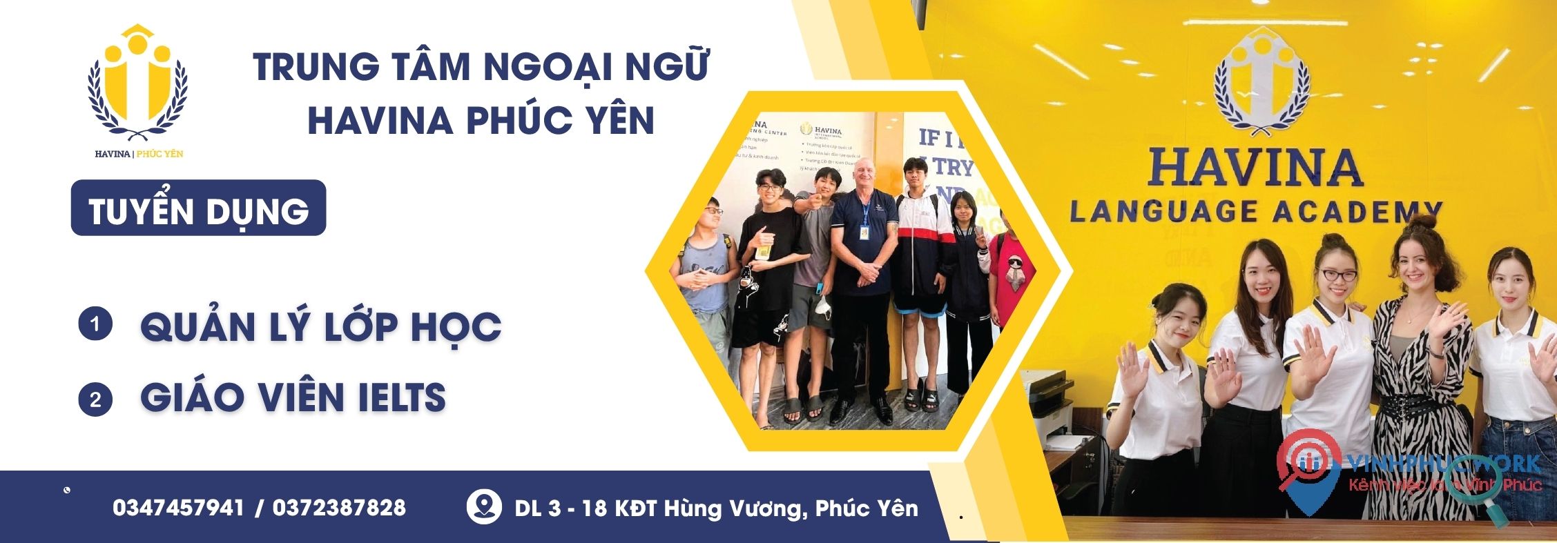 Trung tâm ngoại ngữ Havina Phúc Yên Tuyển dụng Giáo viên IELTS, Quản lý lớp học 1 image trung tam ngoai ngu havina phuc yen tuyen dung giao vien ielts quan ly lop hoc 4 271026 075735